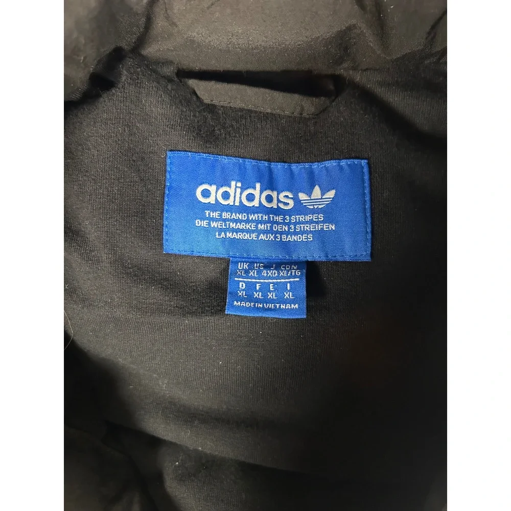 Adidas Originals Mens Puffer Vest Black Burgundy Colorblock BS2246 Size XL